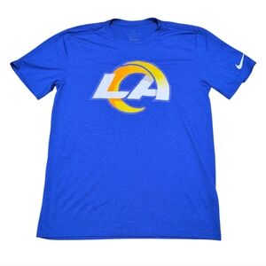 LA Rams Nike Dri fit Tee Men's Medium Blue NFL Football Team Apparel Fan